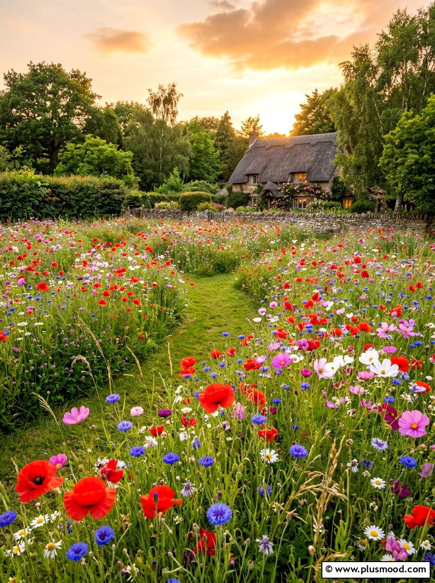 Wildflower Meadow Patch - 25 summer curb appeal landscaping ideas
