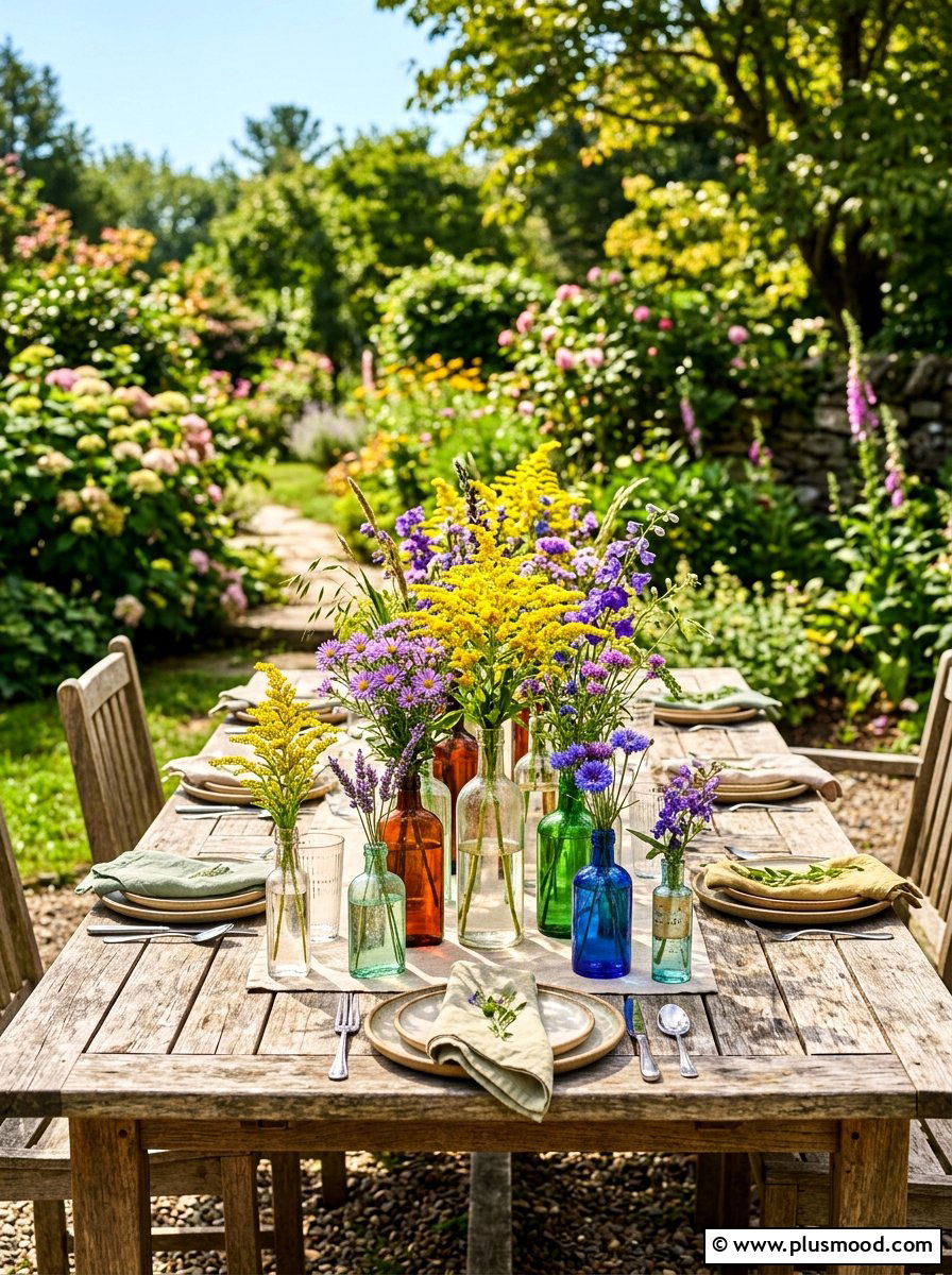Wildflower Table Centerpiece - 25 end of summer backyard party ideas