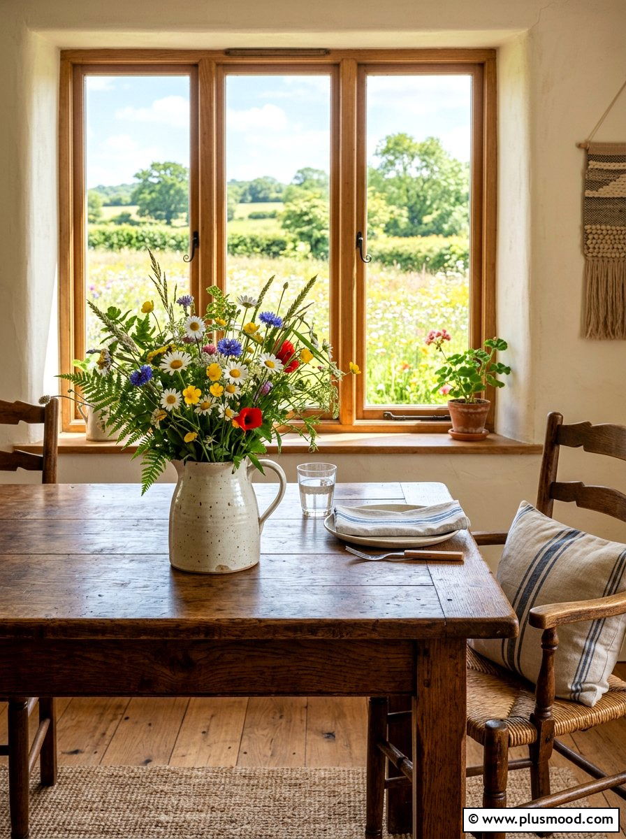 Wildflower floral arrangement - 25 summer cottage decor ideas