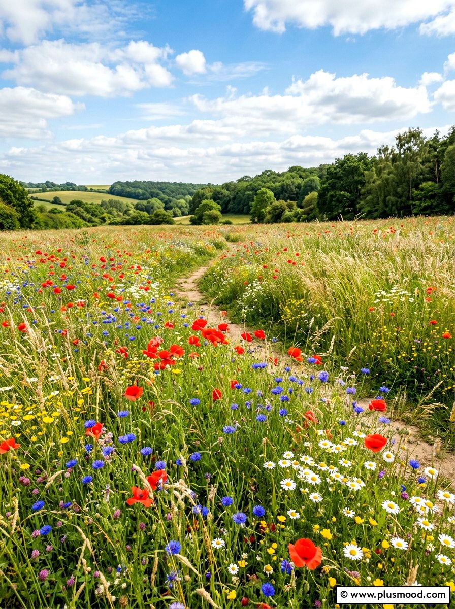 Wildflower meadow - 25 summer low maintenance landscaping ideas