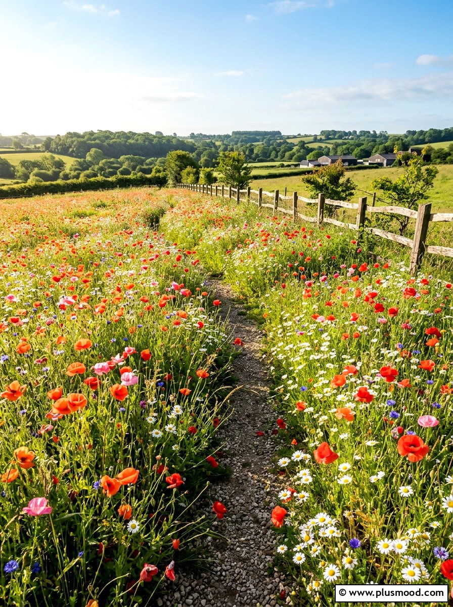 Wildflower meadow landscaping - 25 summer rustic backyard ideas