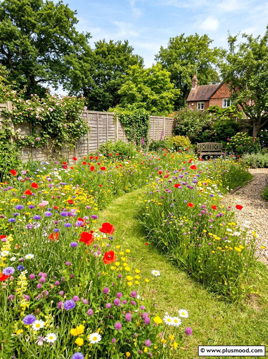 Wildflower meadow patch - 25 easy summer backyard makeover ideas