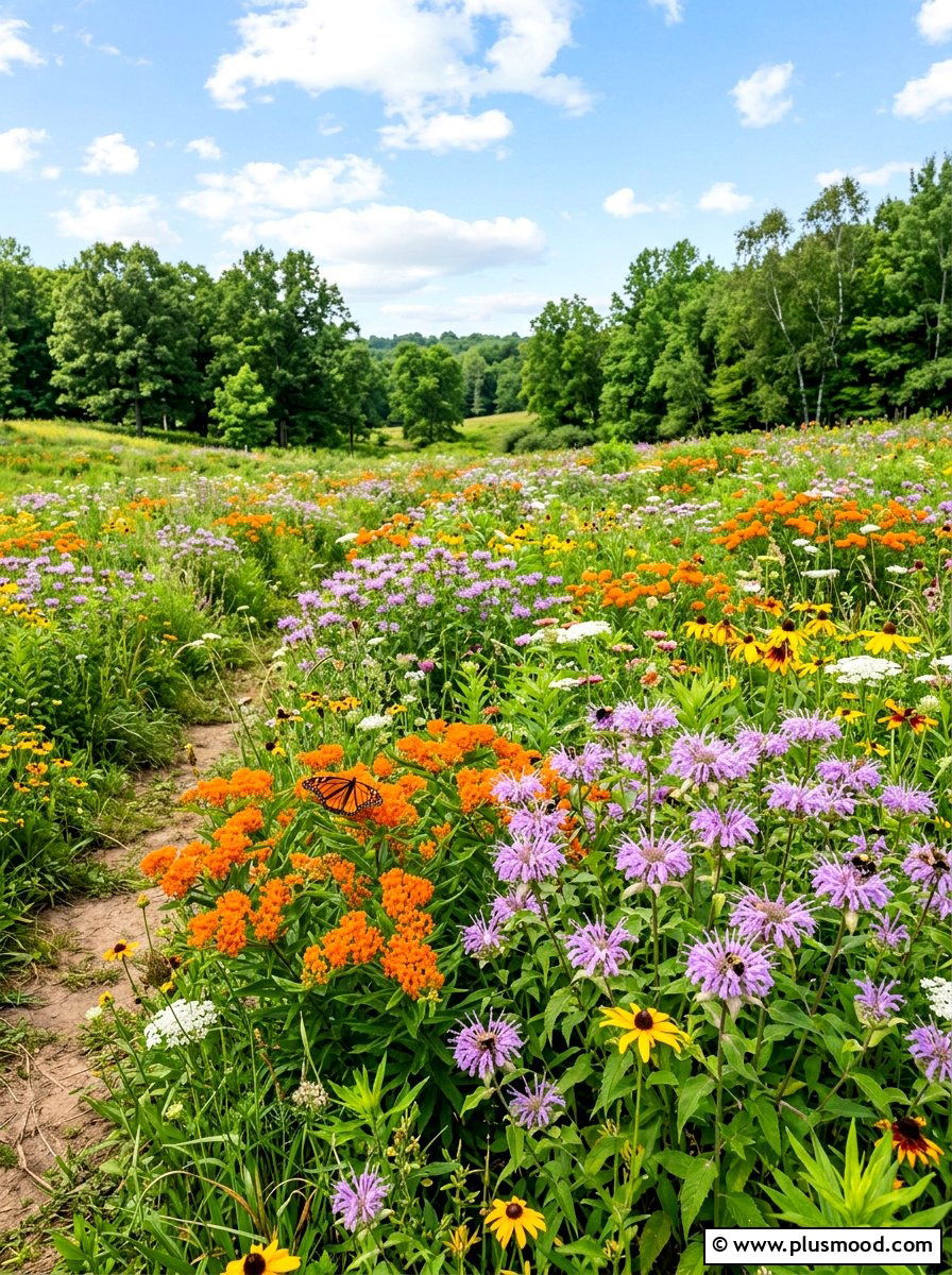 Wildflower pollinator meadow - 25 summer hummingbird garden ideas