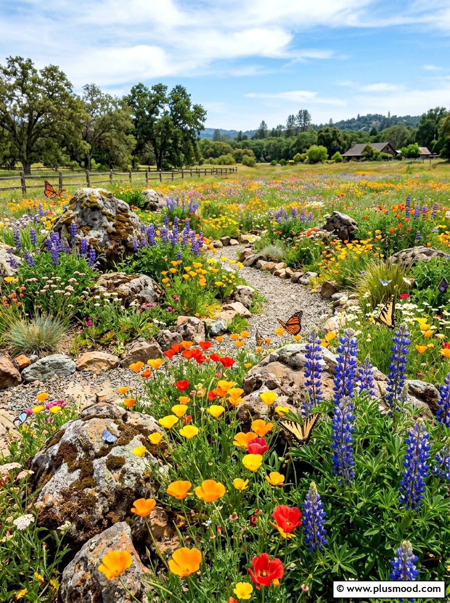 Wildflower rock garden meadow - 25 summer rock garden ideas
