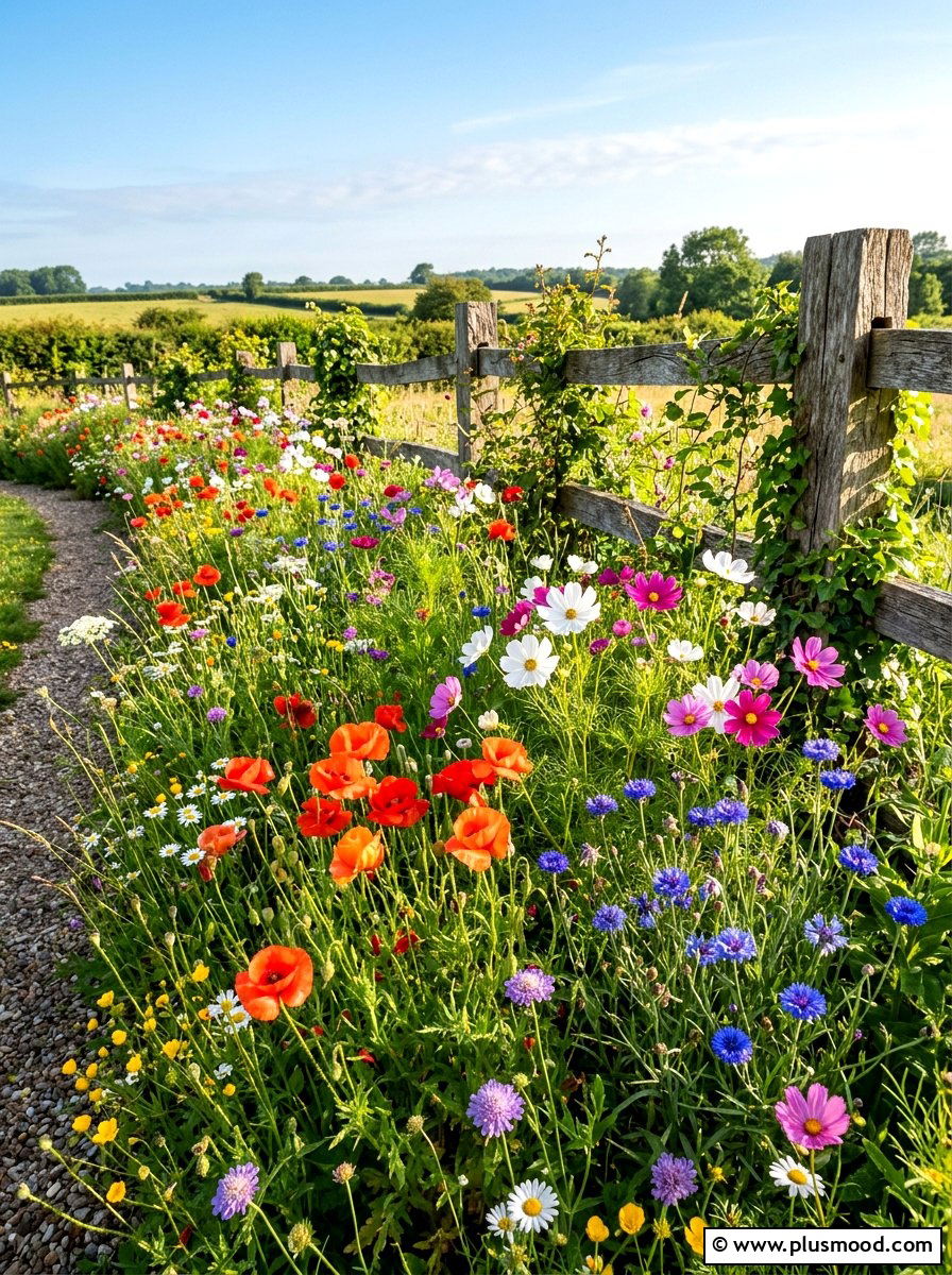 Wildflower summer flower bed - 25 summer narrow flower bed ideas
