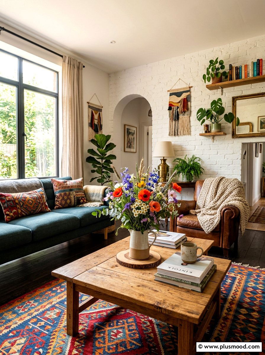 Wildflower table arrangement - 25 summer floral decor ideas for living room