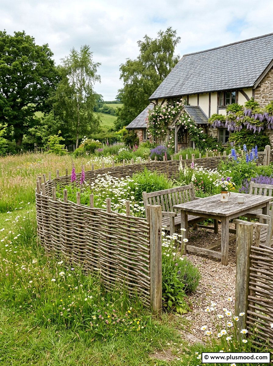 Willow Branch Fencing - 25 small backyard ideas for privacy