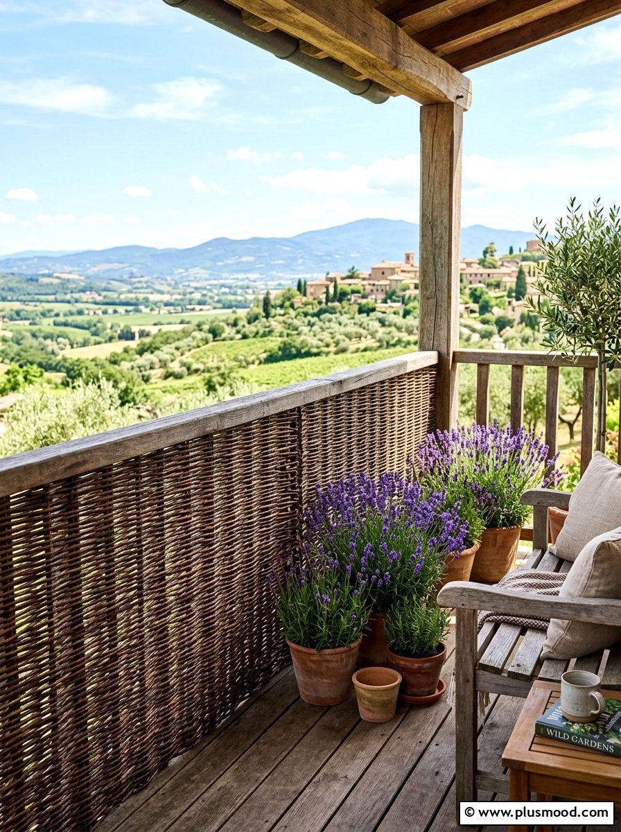 Willow screen roll - 25 summer balcony privacy ideas