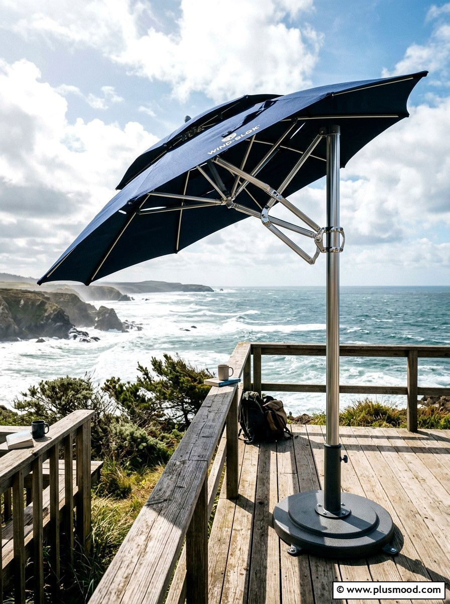 Wind Resistant Umbrella - 25 summer poolside umbrella ideas