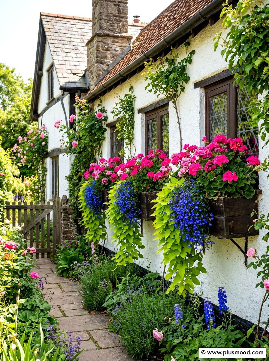 Window Box Floral Displays - 25 summer front yard garden ideas