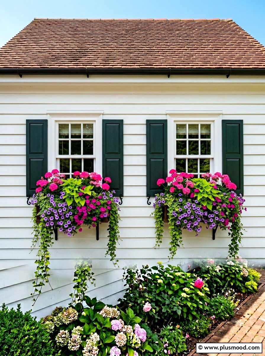 Window Box Flower Arrangement - 25 summer flower bed ideas for front yard
