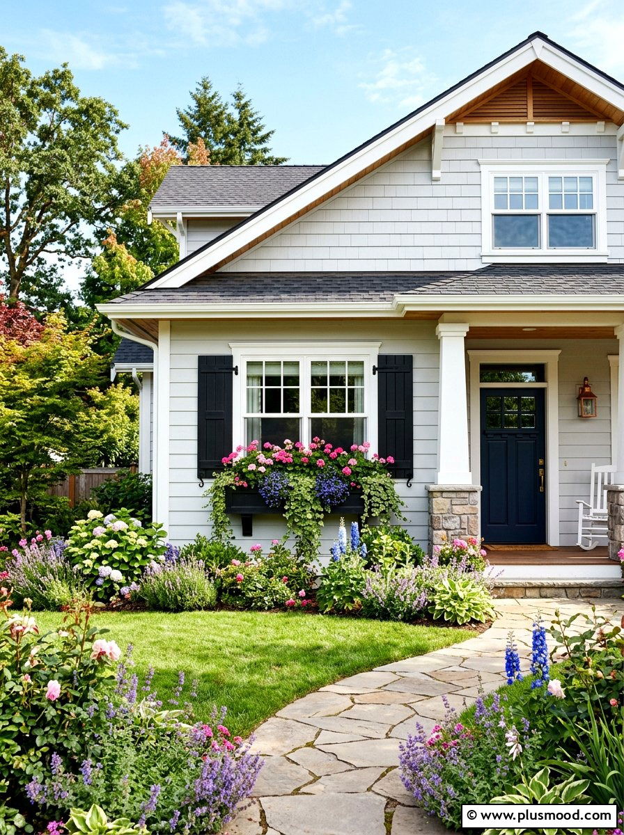 Window Box Flower Arrangement - 25 summer curb appeal planter ideas