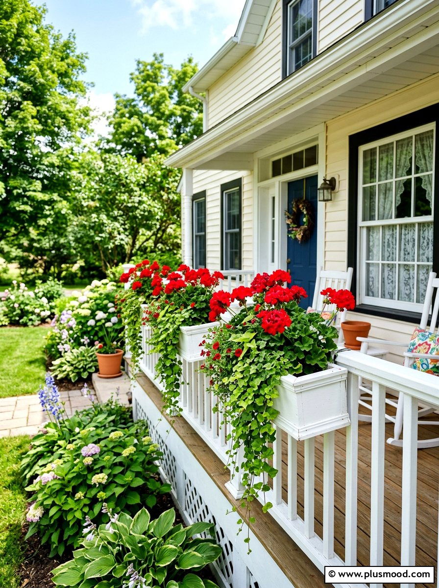 Window Box Flowers - 25 summer front porch curb appeal ideas