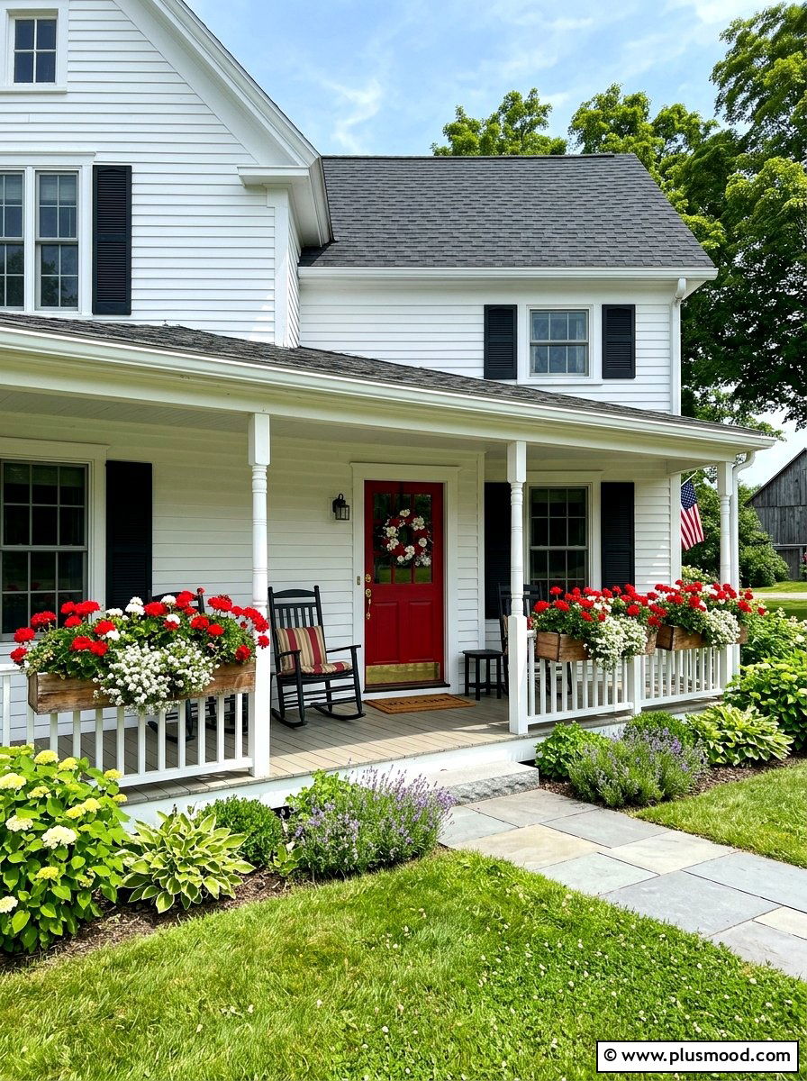 Window Box Flowers - 25 summer front porch landscaping ideas