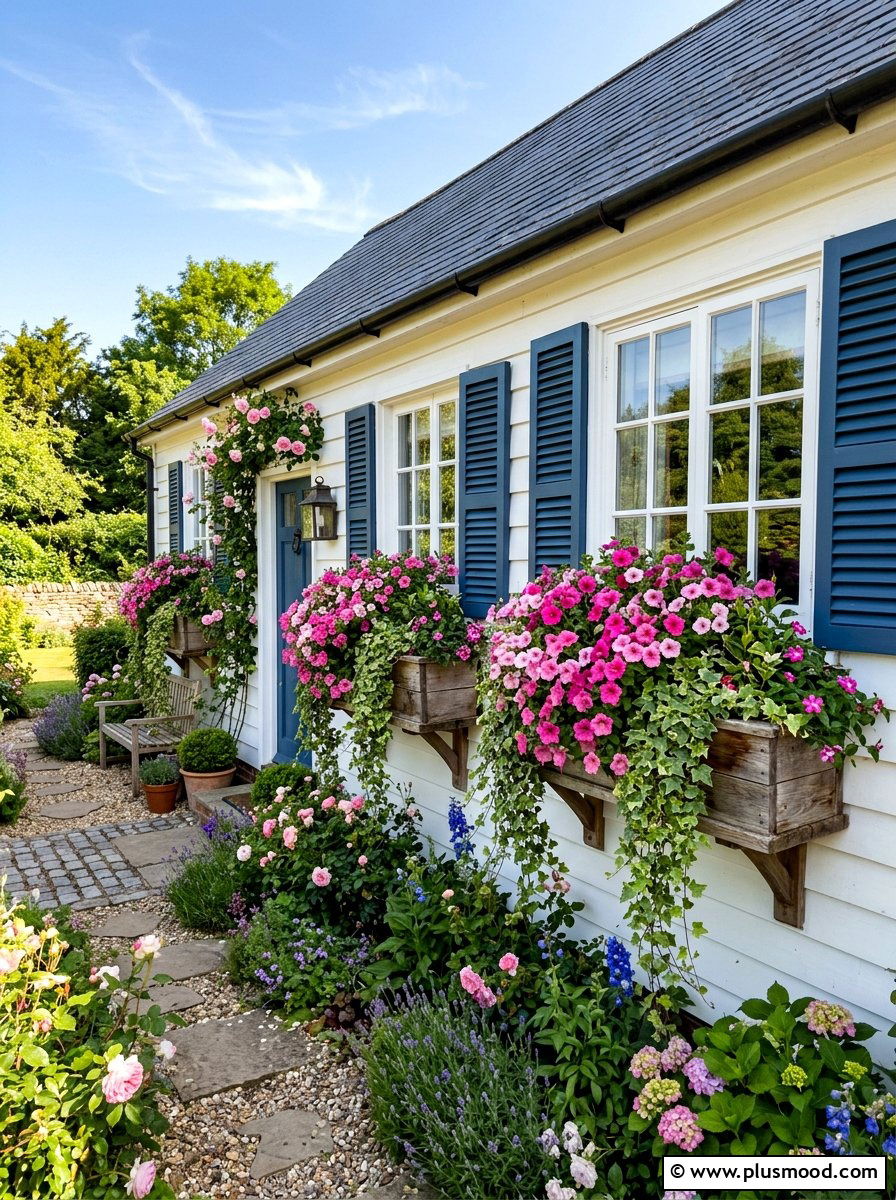 Window Box Flowers - 25 summer budget landscaping ideas