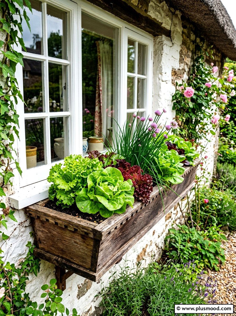 Window Box Planter - 25 summer vegetable planter ideas