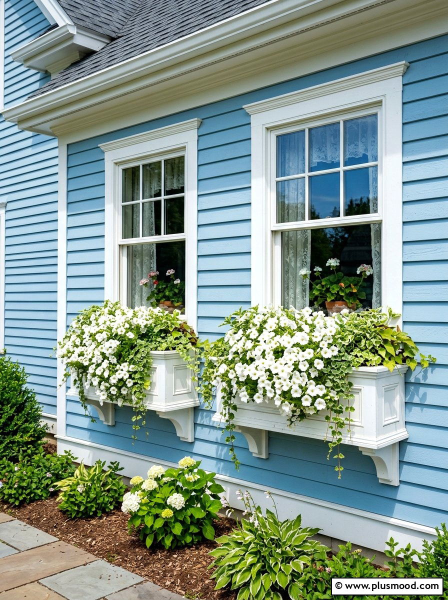 Window Box Planter - 25 summer coastal curb appeal ideas
