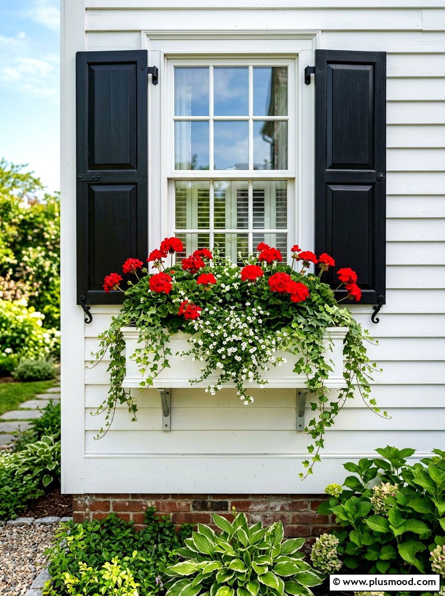 Window Box Planter - 25 summer front yard curb appeal ideas
