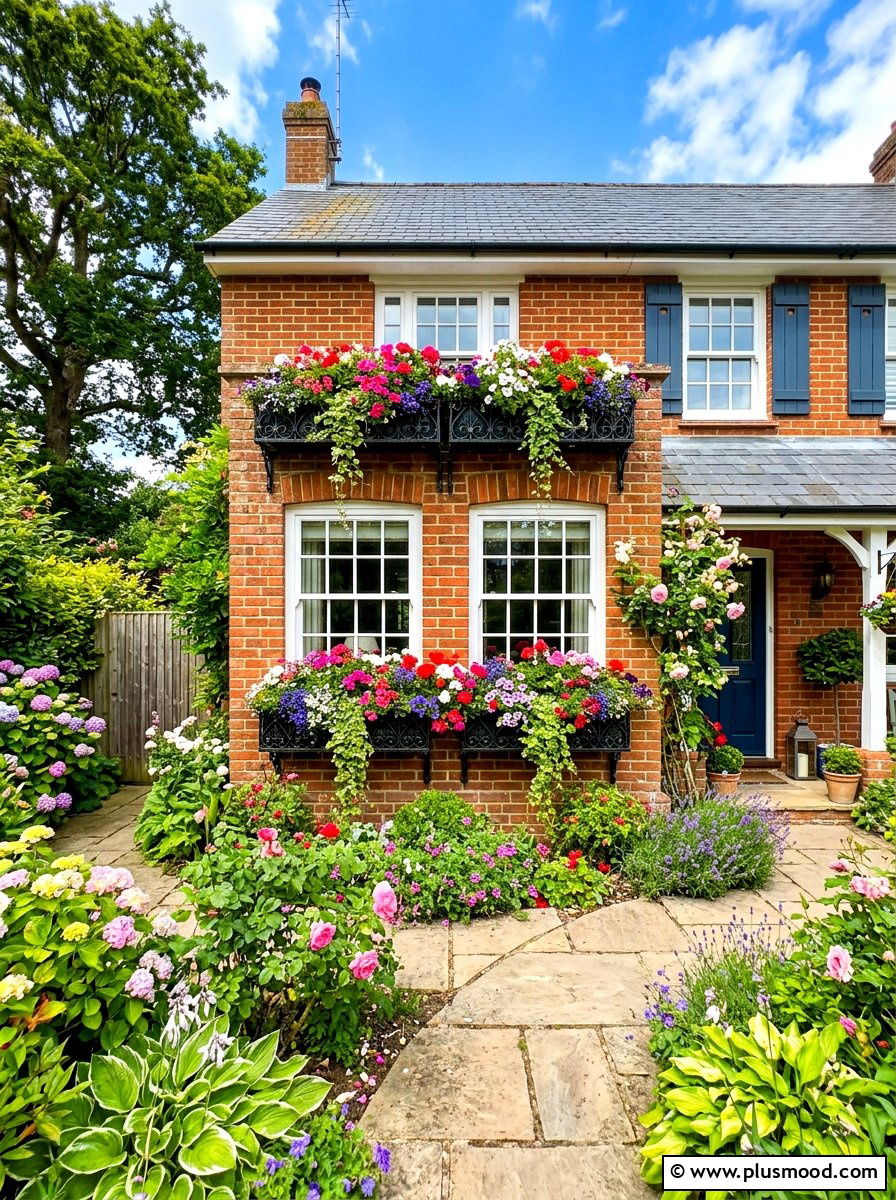 Window Boxes Brick Exterior - 25 summer brick house curb appeal ideas