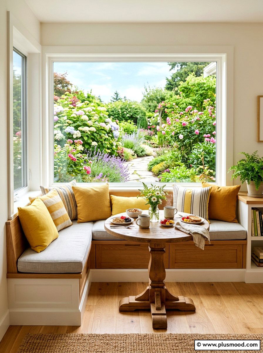 Window Breakfast Nook - 25 summer breakfast nook decor ideas