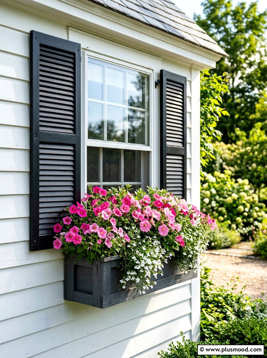 Window Flower Box - 25 summer home exterior refresh ideas