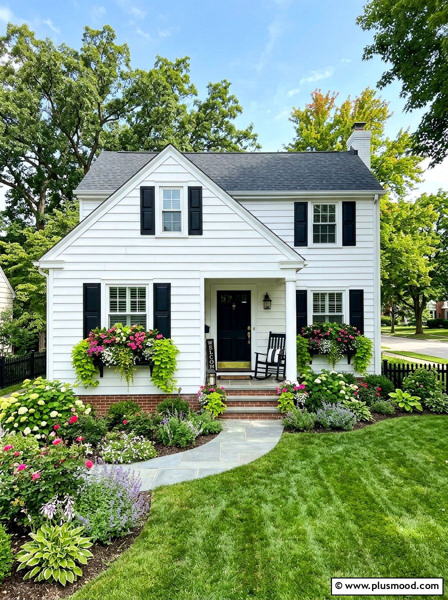 Window box flower display - 25 summer decor ideas with greenery