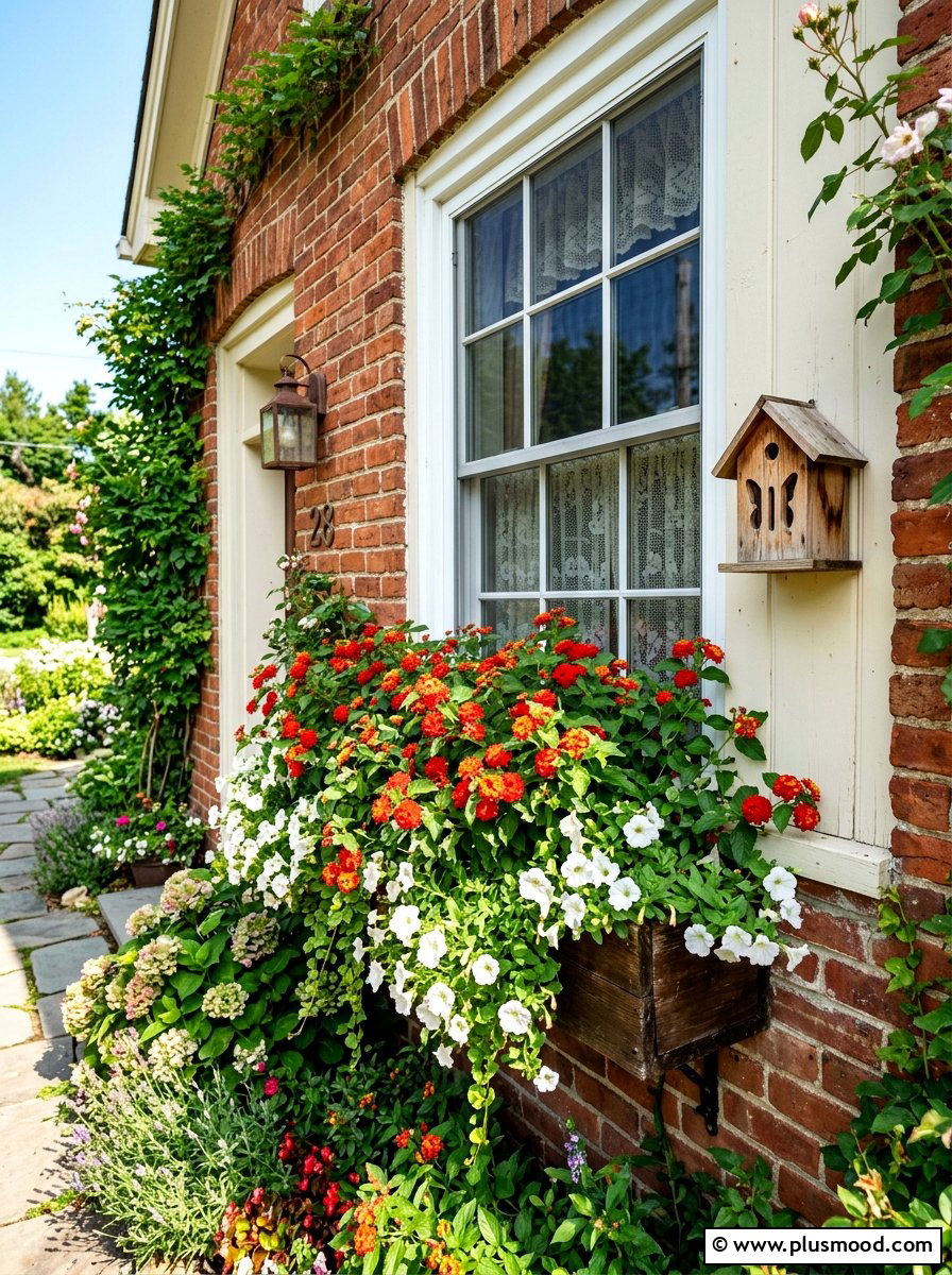 Window box garden - 25 small backyard ideas with butterfly house