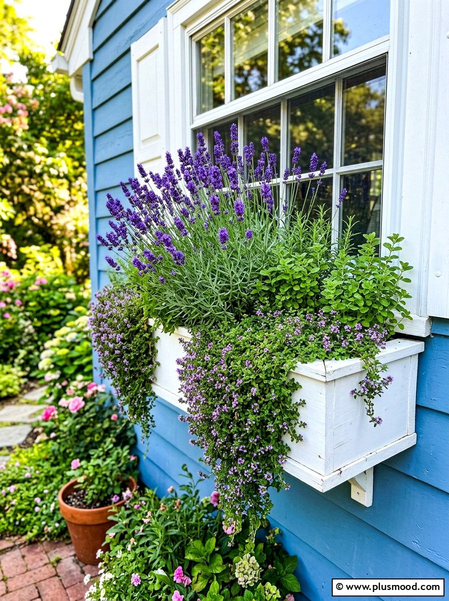 Window box herb garden - 25 summer herb garden ideas