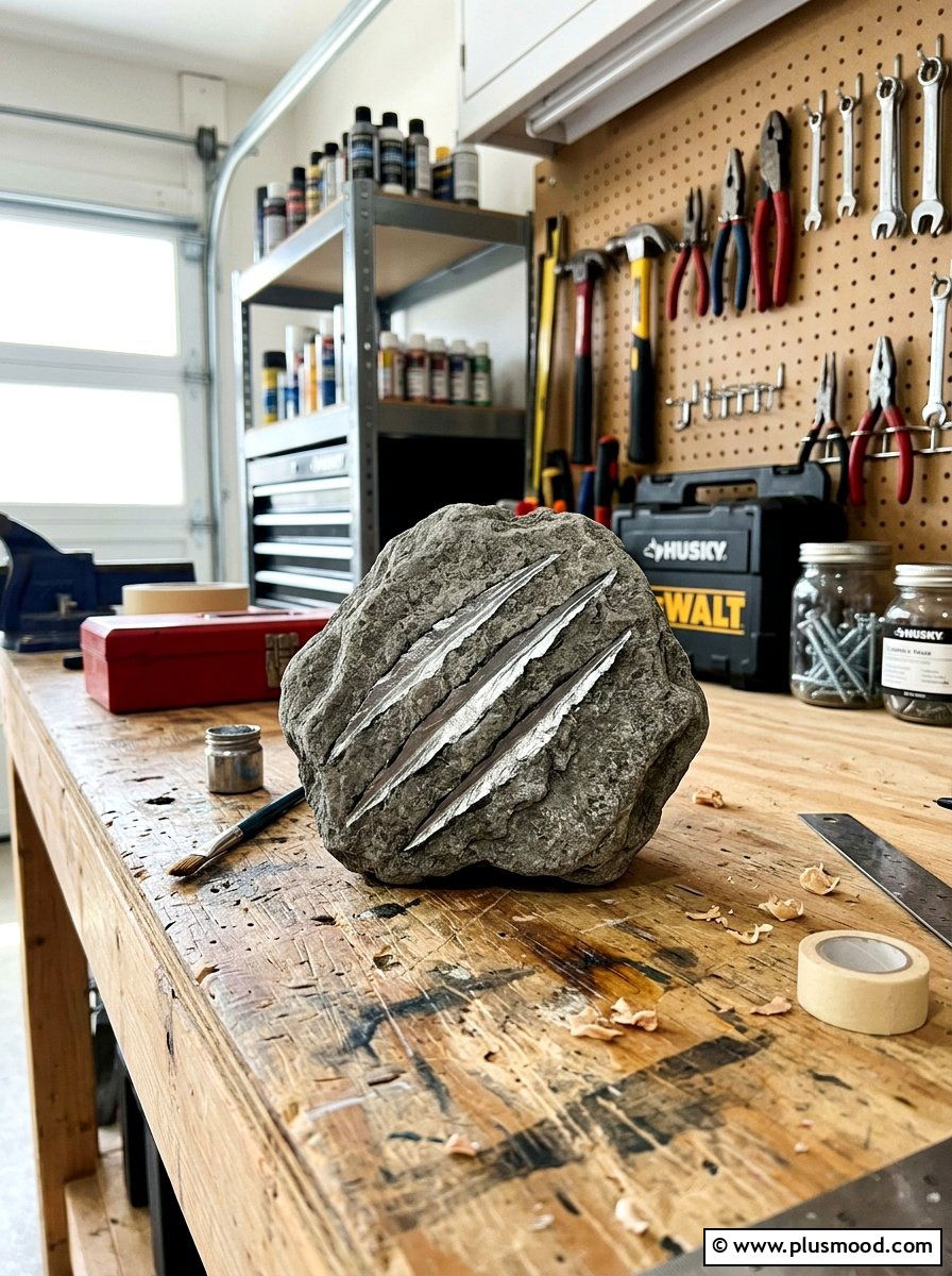 Wolverine Claws - 25 painted rock ideas with superhero theme