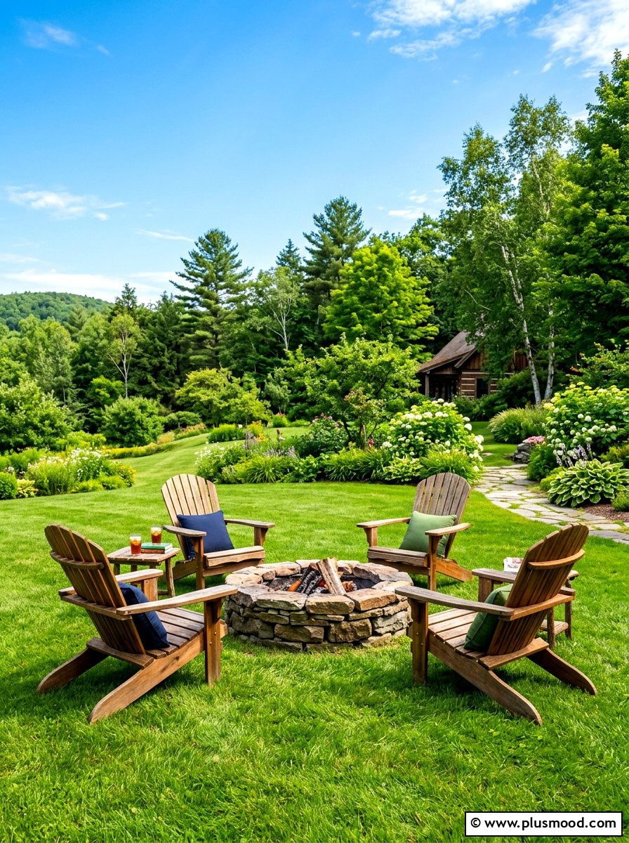 Wood Adirondack Chair - 25 summer backyard decor ideas