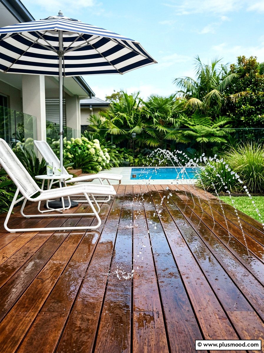 Wood Deck Splash Zone - 25 summer splash pad backyard ideas