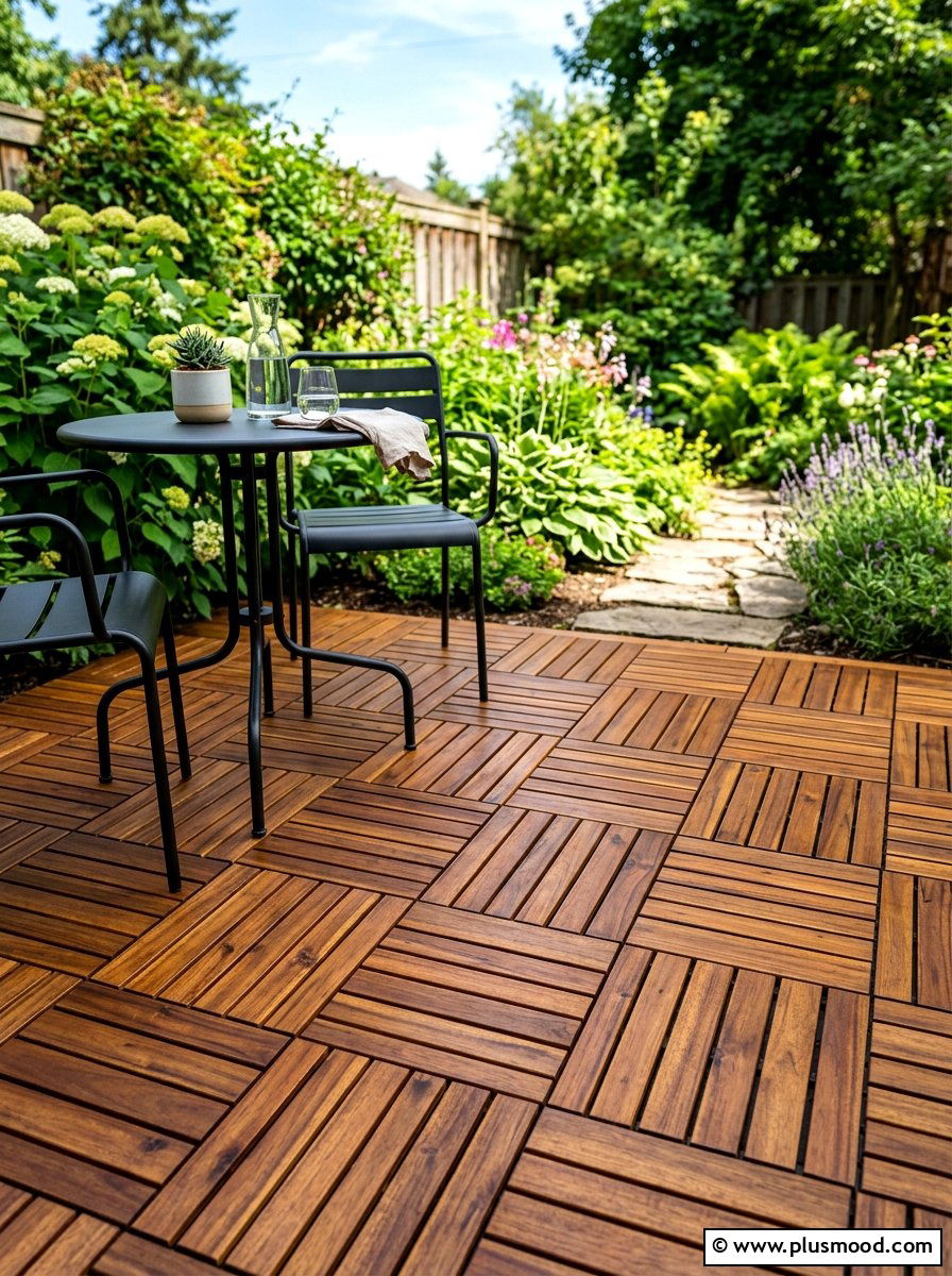 Wood Deck Tiles - 25 cute summer balcony ideas