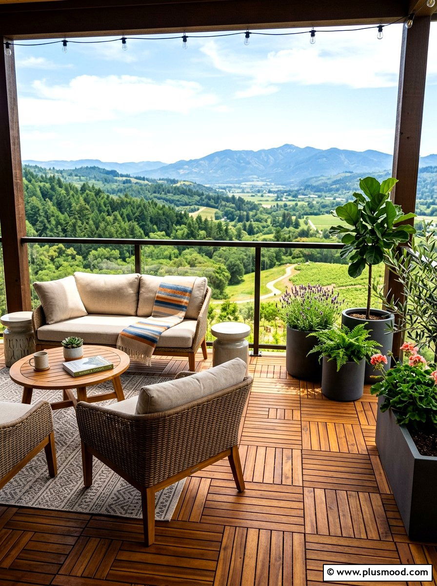 Wood Decking Balcony - 25 summer balcony refresh ideas