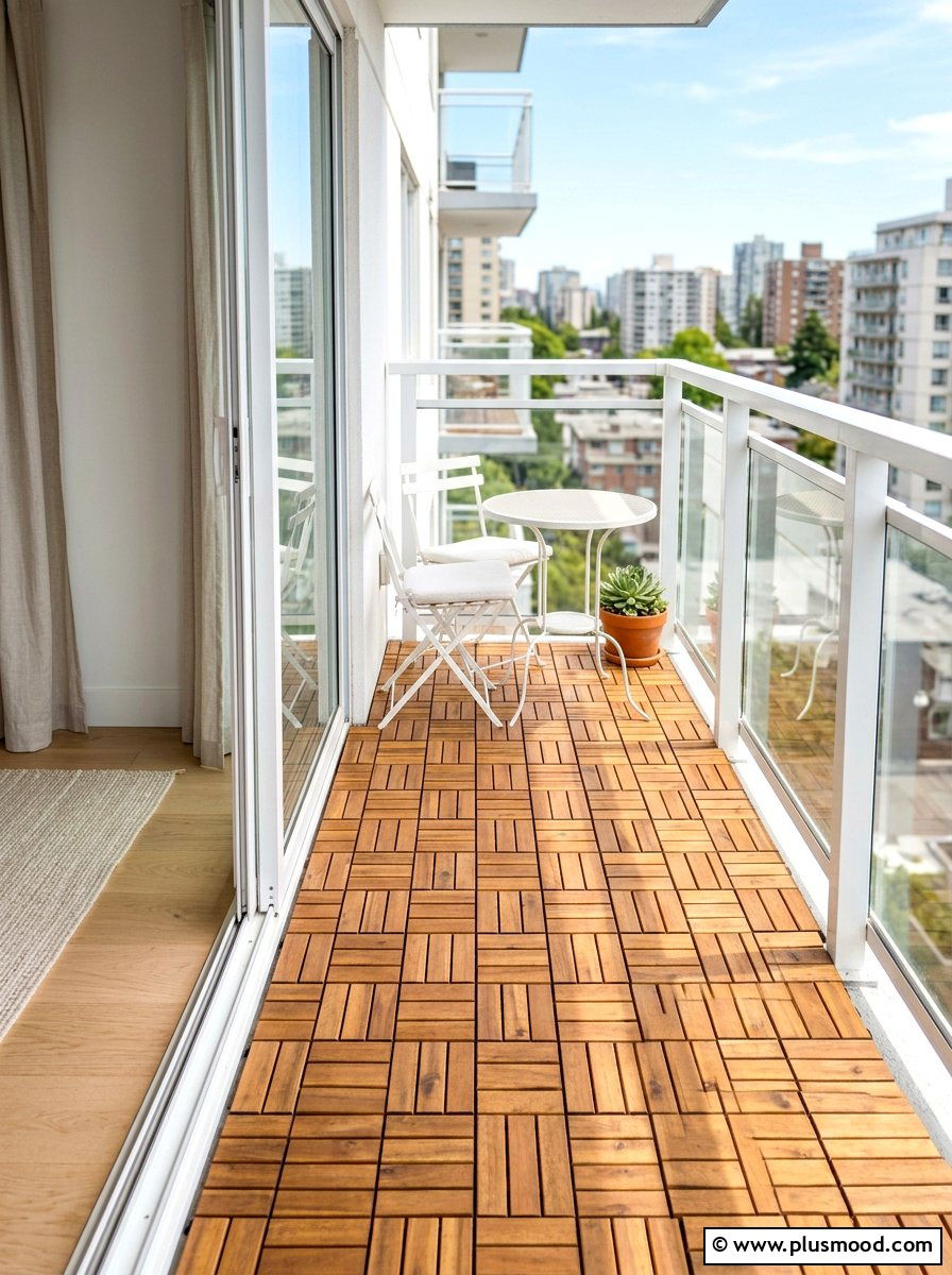 Wood Decking Tiles - 25 summer patio ideas for small spaces
