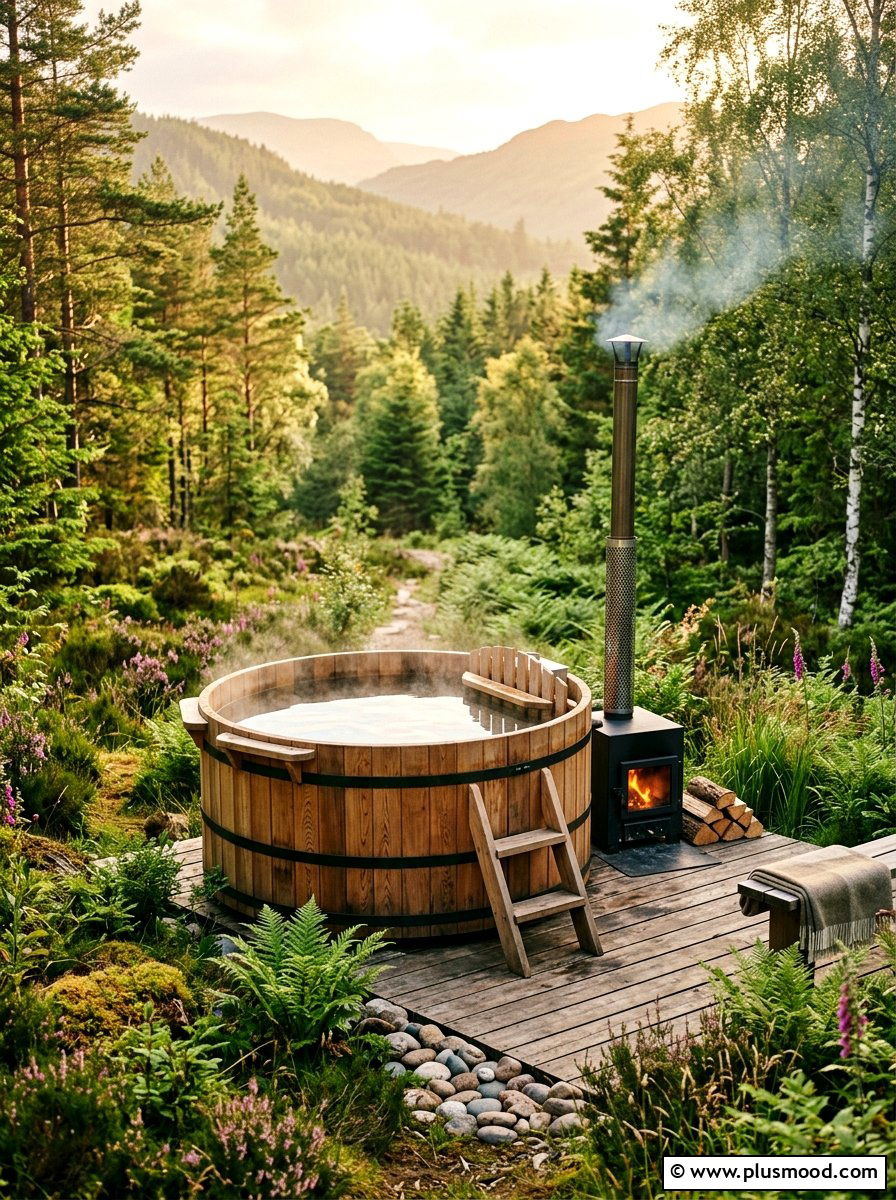 Wood Fired Hot Tub - 25 summer backyard spa ideas