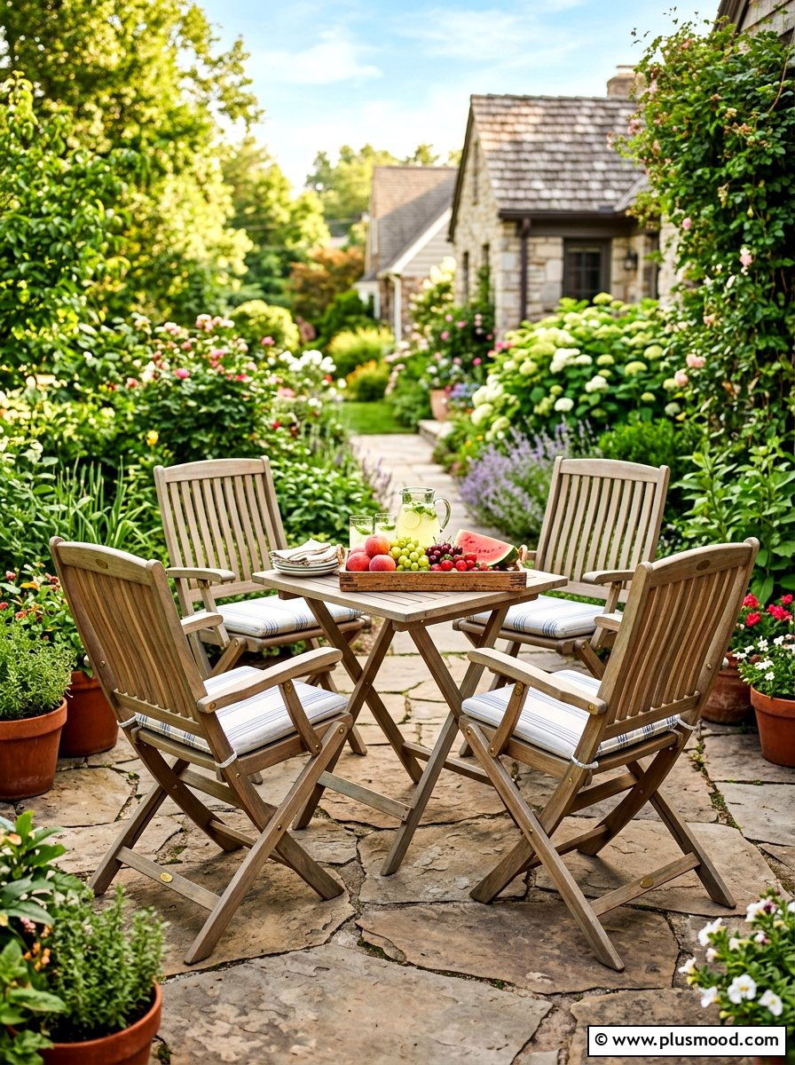 Wood Folding Chair - 25 summer front porch seating ideas