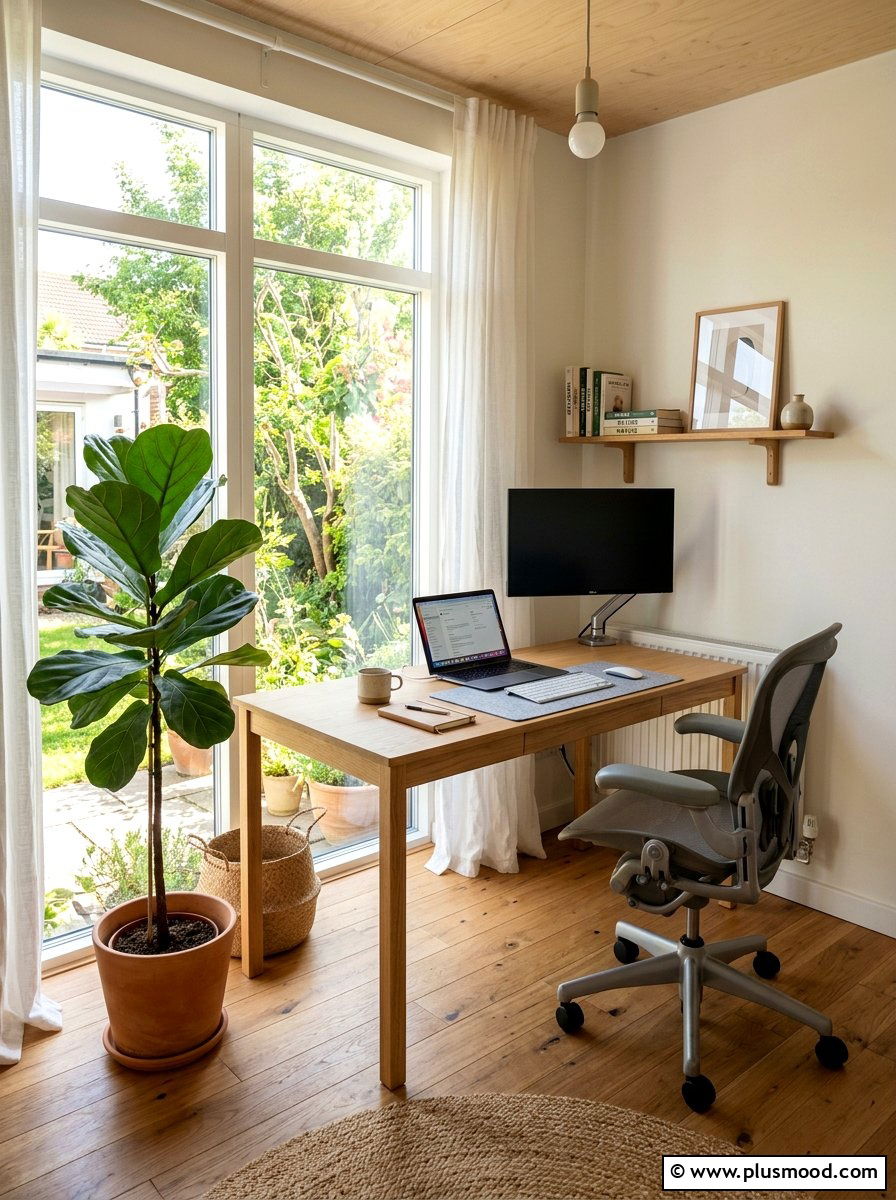 Wood Home Office - 25 summer home styling ideas