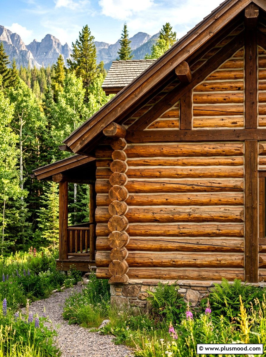 Wood Log Wall - 25 summer garden privacy screen ideas