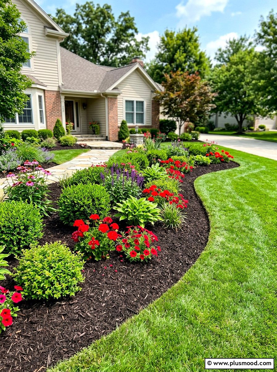 Wood Mulch Flower Bed - 25 summer backyard ideas on a budget