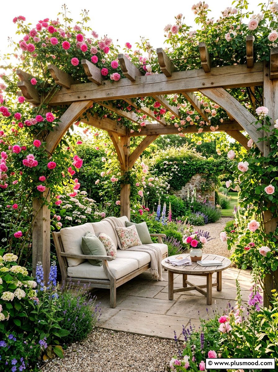 Wood Pergola - 25 summer patio garden ideas