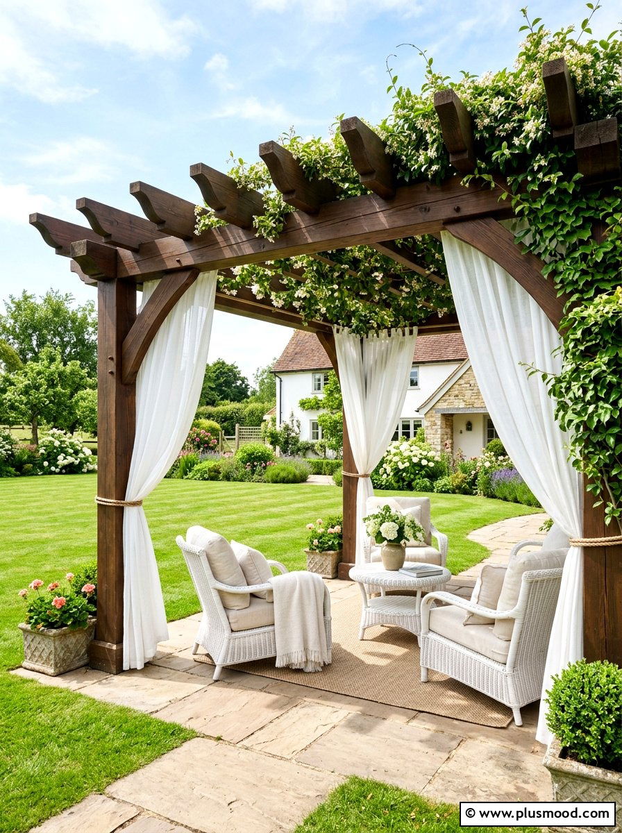 Wood Pergola - 25 summer patio ideas