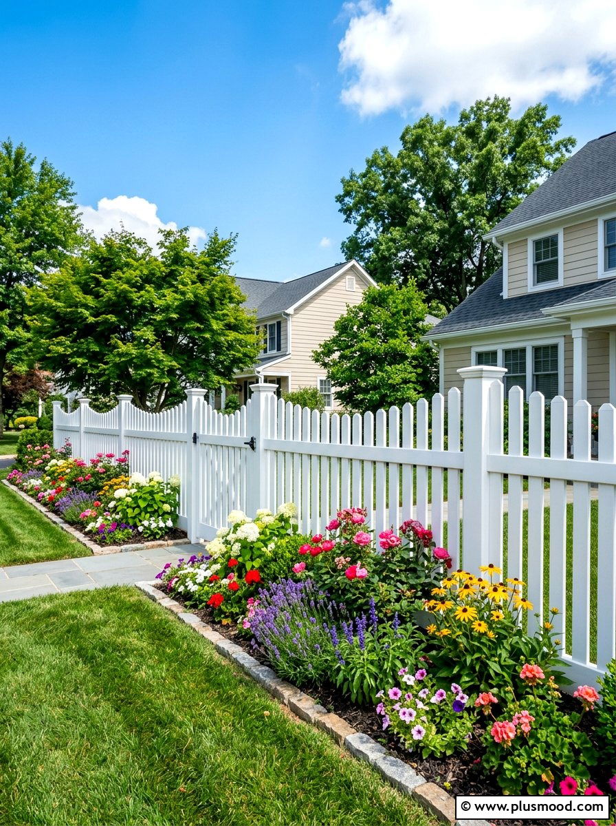Wood Picket Fence - 25 budget summer backyard makeover ideas