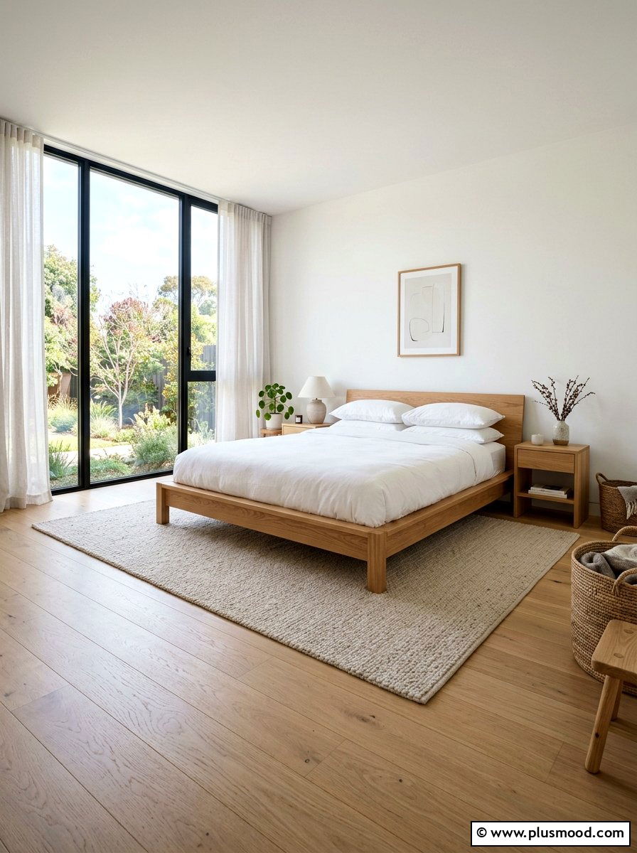 Wood Platform Bed - 25 cool summer bedroom ideas