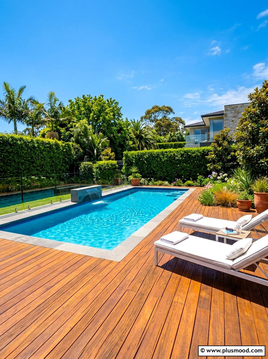 Wood Pool Deck - 25 summer pool deck ideas