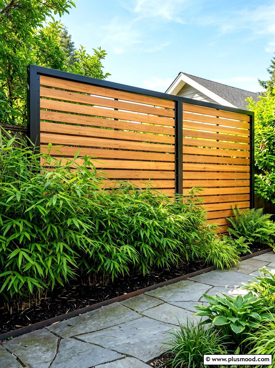 Wood Privacy Screen - 25 summer patio ideas for small backyards