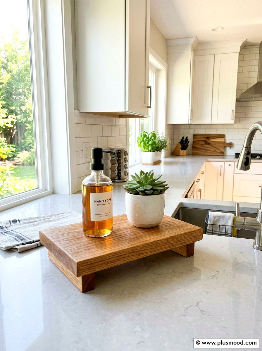 Wood Riser Kitchen Tray - 25 summer kitchen tray decor ideas