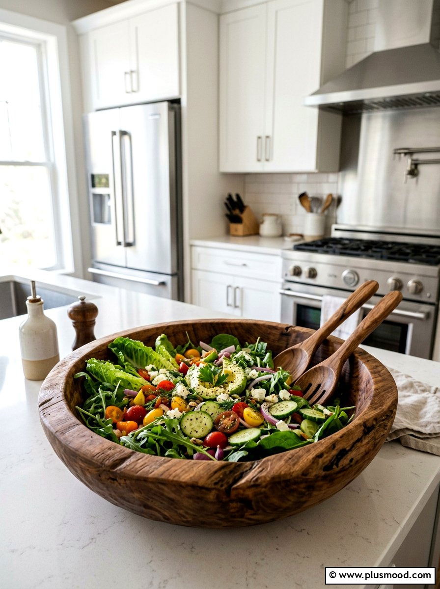 Wood Salad Bowl - 25 summer kitchen accessories ideas