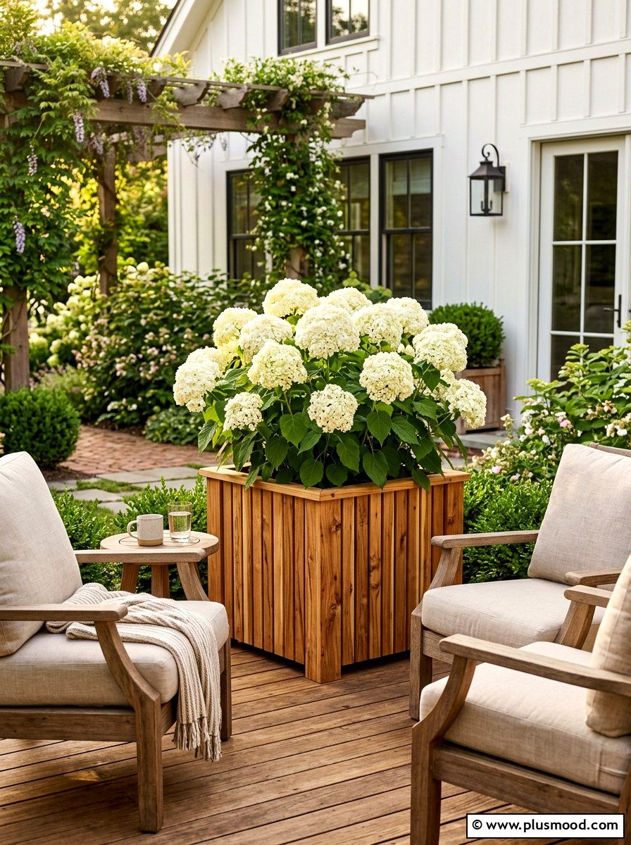 Wood Slat Square Box - 25 summer modern planter ideas