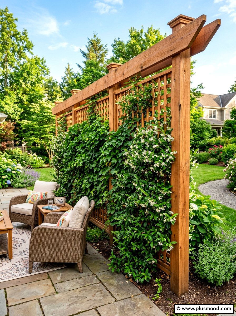 Wood Trellis - 25 summer cottage landscaping ideas