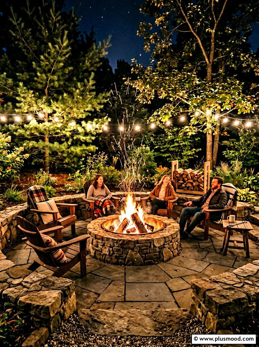 Wood burning fire pit pool - 25 pool landscaping ideas with fire feature